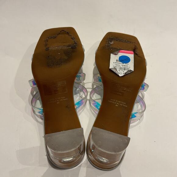 Abound NWT Strappy Clear Heel Sandal, no box. - Picture 4 of 7